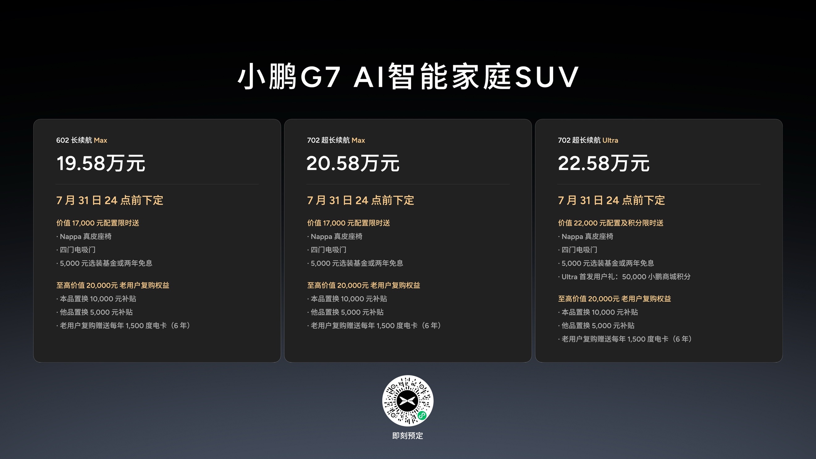全球首款L3级算力，AI汽车小鹏G7起售19.58万