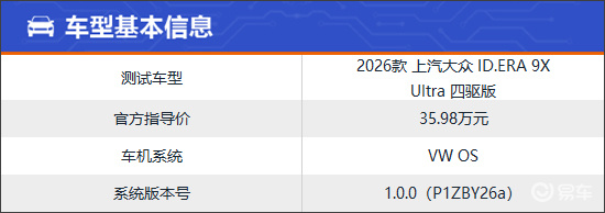 智能车机评测:上汽大众ID.ERA 9X