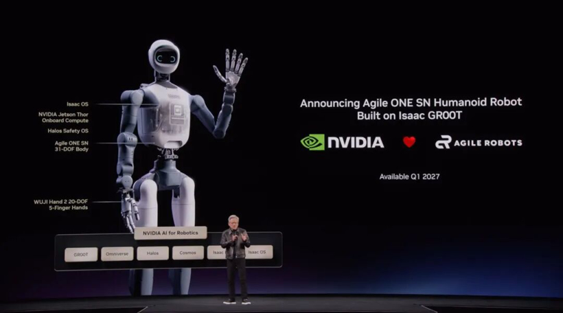思灵机器人与英伟达联合发布科研人形机器人Agile ONE SN